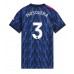Arsenal Cristhian Mosquera #3 Borte Drakt Dame 2025-26 Kortermet